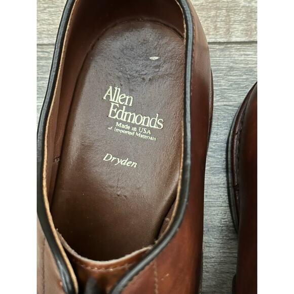 Allen Edmonds Dryden Brown Perforated Cap Toe Brogue Oxfords Dress Shoes Size 11 - Picture 7 of 11